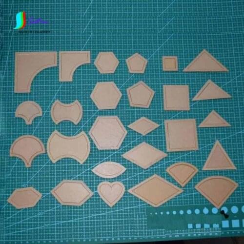 Hot sale 54PCS Transparent Quilt Template Acrylic DIY Tool for Patchwork Quilter DIY Handmade Accessories Set S0129H