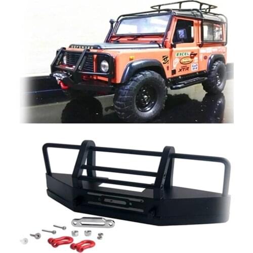 GWOLVES Metal Front Bumper Collision avoidance with Trailer Buckle for 1/10 RC4WD D90 Axial SCX10 RC Rock Crawler RC parts