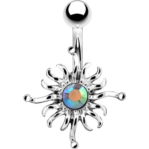 BODY PUNK Belly Button Ring Trendy Steel Clear CZ Scorpion Curve Sex Female Fake Piercing Ombligo/Nombril Navel Piercing Jewelry