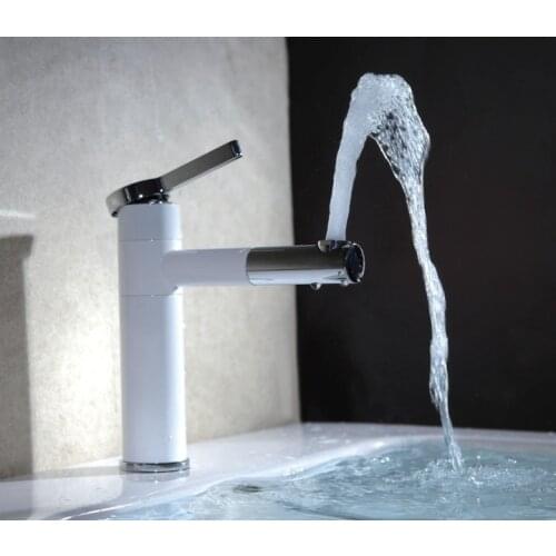 White color basin tap Brass white faucet Bathroom Sink Lavatory Basin Faucet / white color mixer tap BF001