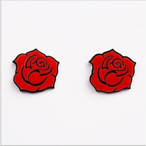 Fashion exaggerated temperament and elegant rose earrings
