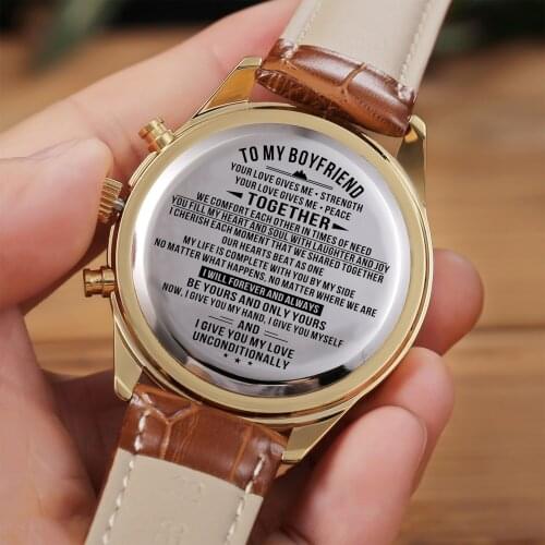 Customized Watch Engrave Your Personalized Logo On The Back relogio masculino With Boyfriend Christmas presents Gifts