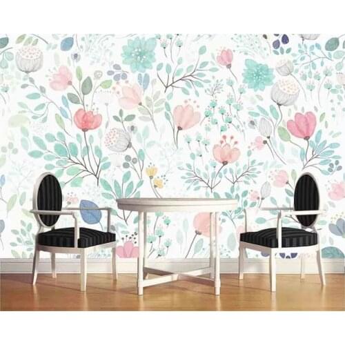 Beibehang Custom wallpaper Modern hand painted european flowers childrens room background wall home decoration 3d wallpaper