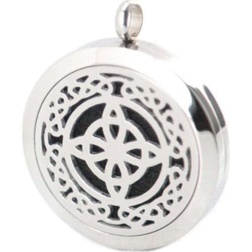 New Design Aromatherapy Essential Oil Surgical Stainless Steel Perfume Diffuser Locket Necklace Pendant