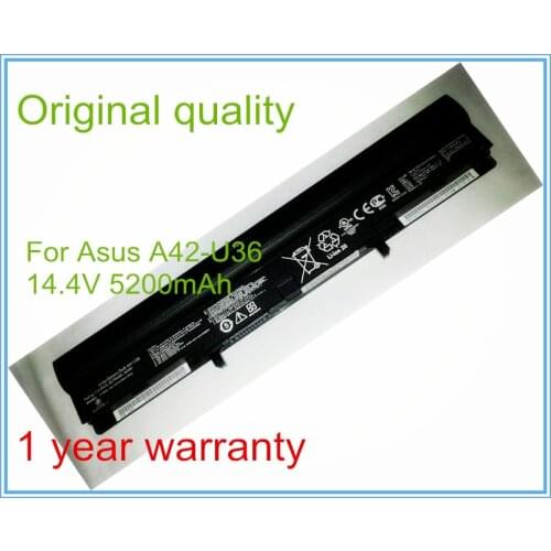 14.4V 5200mAh Original Laptop Battery for U32 U36 U40 U44 U46 U56 U36E U36J U36JC U82 U82U A42-U36 A41-U36 8CELL