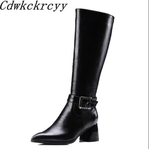 Autumn and winter New style fashion British style Cusp High-heeled black sexy Knight boots Cashmere Keep warm Women Boots 34-48