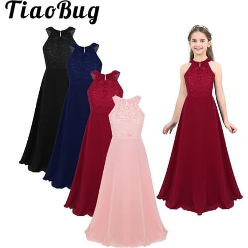4-14 Years Kids Flower Princess Dress Girls Wedding Kids Dresses For Girls Evening Party Dress Teenage Children Princess Dress