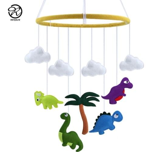 Handmade felted Dinosaurs mobile Dinosaur Felt Baby Crib Mobile