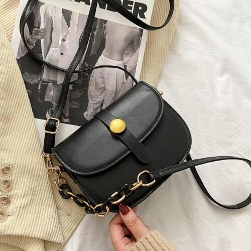 Saddle Bag Small PU Leather Crossbody Bags for Women 2021 Winter Shoulder Chest Bag Fashion Ladies Handbags Purses