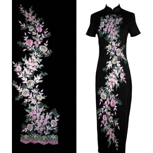 Mesh Embroidery Large Flower Lace Patch Fashion Show DIY Clothes Dress Lace Fabric Applique Accessories No Glue