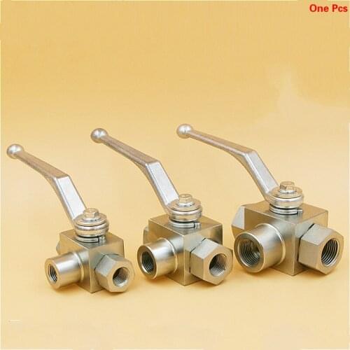 High Pressure Carbon Steel Ball Valve 1/4" 3/8" 1/2" 3/4" 1" 1-1/4" 1-1/2" BSPP NPT Female 3 Way Ball Valve For Water Oil Gas