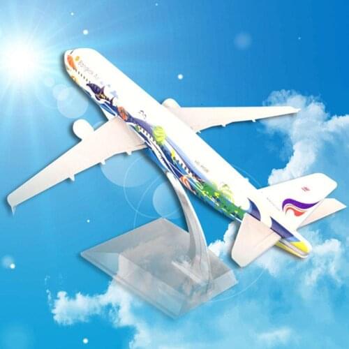 Alloy Metal Thailand Thai Bangkok Air Airlines Airbus 320 A320 Airways Plane Model Aircraft Airplane Model w Stand