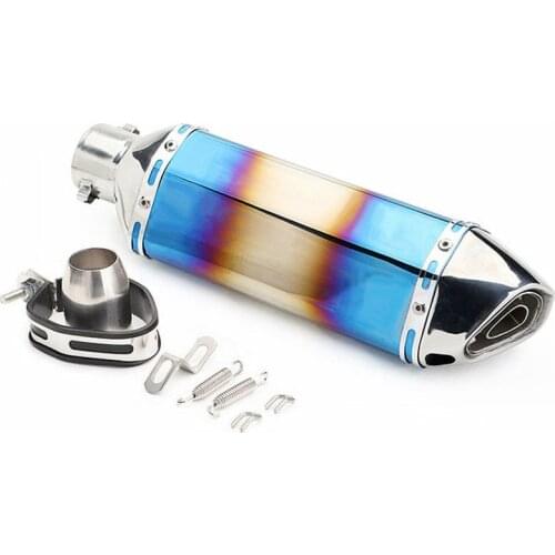 51mm Motorcycle Air Intake 470mm Muffler Tube Stainless Steel Escape Moto Bike For Ducati 696 Tmax 530 Crf 230 Vespa Nc750x