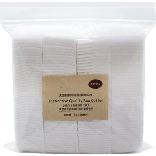 Thicken Cotton Removal Slices 180PCS Bleach-free Bag Raw Cotton Makeup Cleaning Nail art