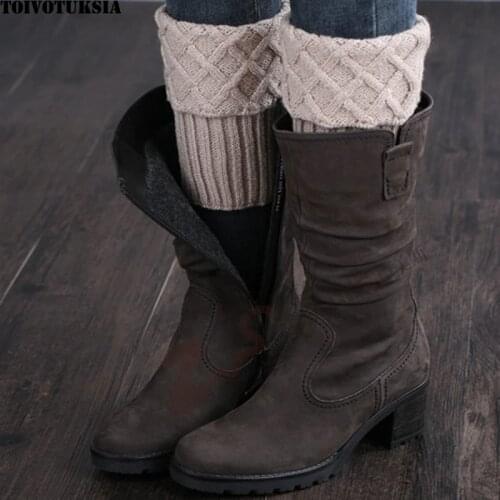 TOIVOTUKSIA Gaiters Crochet Knit Boot Cuffs Boot Socks Crochet Free Patterns Thermal Boot Covers Short Leg Warmers