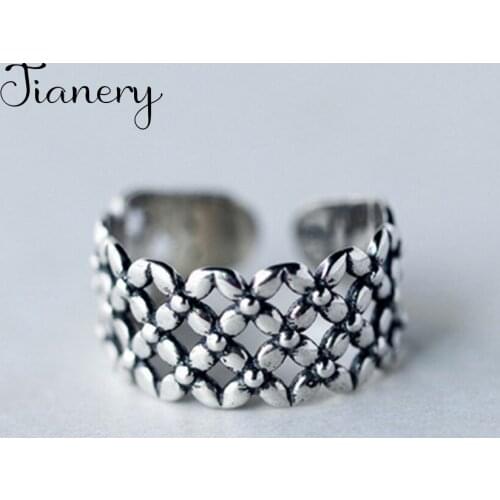 JIANERY Personality Silver Color Geometric Rings For Women Bridal Wedding Jewelry Adjustable Size Finger Rings
