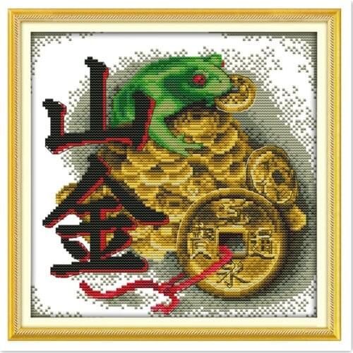 Vein Gold 11CT 14CT Printed On Canvas Chinese Counted Cross Stitch Pattern Needlework Embroidery Cross Set Painting Home Decor