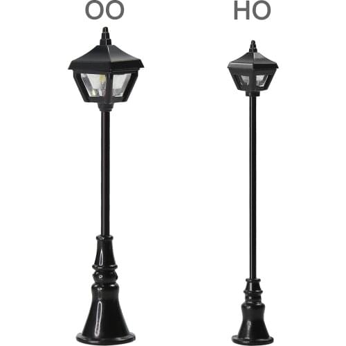 10pcs Model Railway OO HO N Scale Street Lights Lamps Vintage LEDs Warm White LFT09
