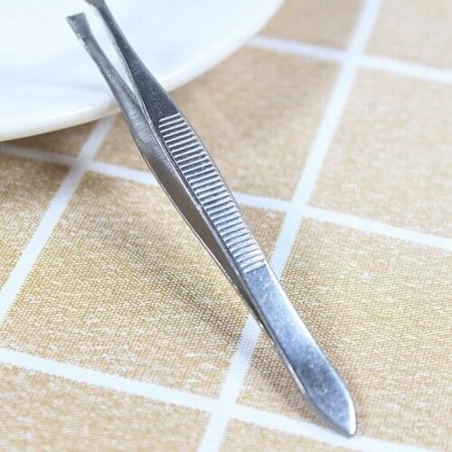 12Pcs/set Stainless Steel Slanted Eyebrow Tweezers Face Hair Removal Clip Makeup Tool Ladies Cosmetics Beauty