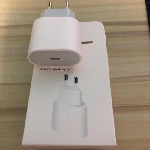 50pcs/20W OEM Org Fast Charging PD Charger A2305 9V 2.22A For 11 12 Pro Max Genuine USB Type C Cable EU US Travel Power Adapter