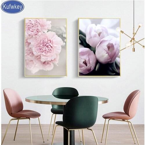 Still life diamond embroidery Bloom pink rose diamond painting cross stitch full square round drill 5d puzzle home decoration