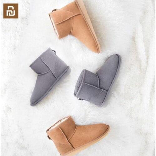 Youpin casual fur boots high-quality cowhide wool material ladies fur boots winter thick wool boots non-slip fur boots