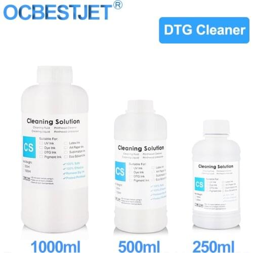 DTG Ink Textile Ink Cleaner Cleaning Solution For DTG (Direct To Garment) Printer Printhead Tube Cleaning (3 Capacity Options)