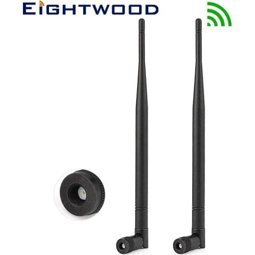 Eightwood 2pcs 4G LTE Cellular Trail Camera Antenna 5dBi RP-SMA Female Aerial for Outdoor Mobile Security Surveillance Camera