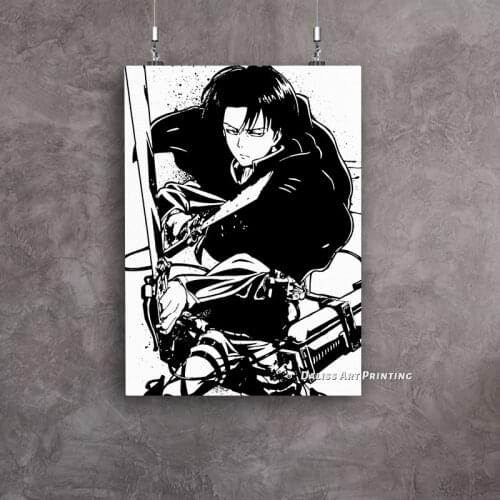 Canvas Anime Levi Ackerman Survey Corps Pictures Home Decoration Paintings Poster HD Prints Wall Art Modular Living Room Framed