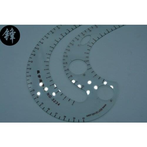 Sewing Tools Soft Plastic Comma Shaped Curve Ruler Styling Design Ruler French Curve 3234