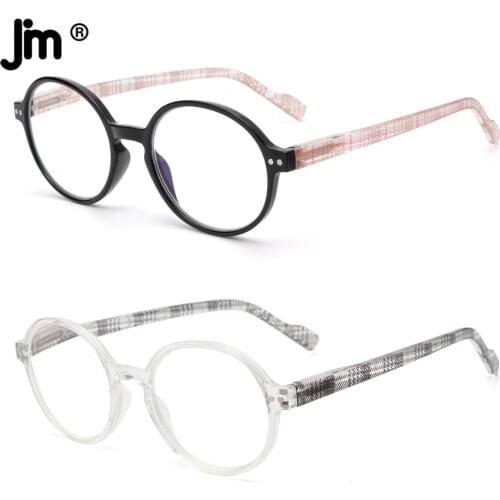 2pcs/set Vintage Spring Hinge Round Reading Glasses Women Men Brand Designer Diopter Magnifier Presbyopic Eyeglasses