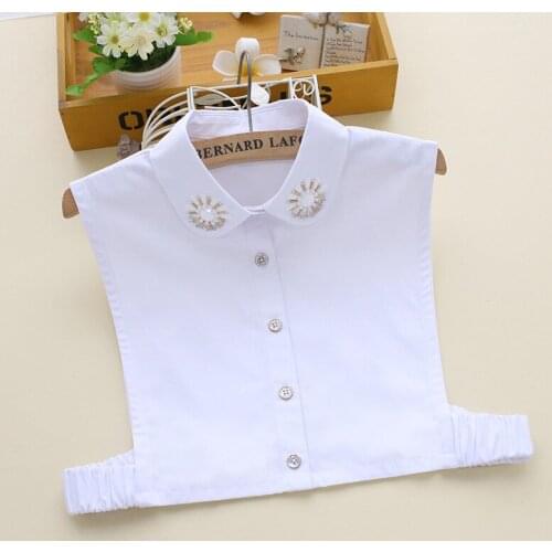Korean Women Fake Collar White Half Shirt Detachable Collar Blouses Tops Female Removable Flase Collar Necklace Nep Kraagie