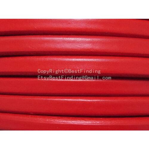 Red Licorice leather cord 10x6mm Genuine greek thick oval leather cord