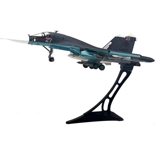 Diecast Alloy 1:72 Scale SU-34 Fullback Russian Air Force Airplane Plane Fighter Aircraft Model Toy Static Metal Die-Cast Model
