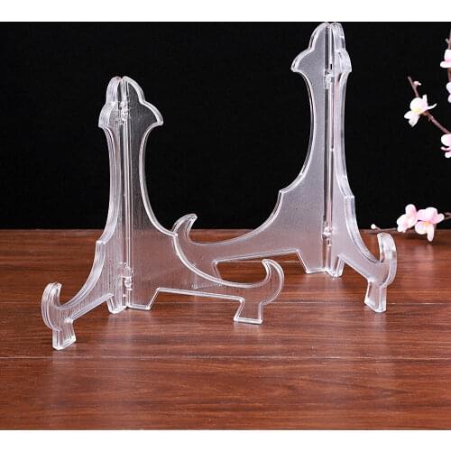 Easels Plate Holders Transparent Display Dish Stand Rack Weddings Photo Picture Frame Display Stand Pedestal Holder Support