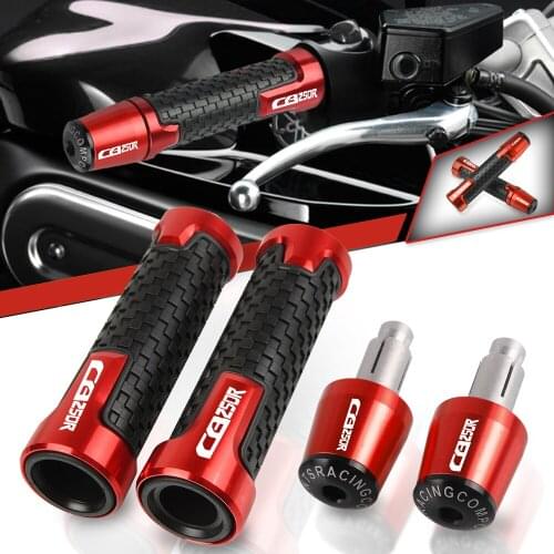 Motorcycle 22mm 7/8" CNC Handlebar Hand Grips Rubber Grip Accessories For HONDA CBR250R CBR 250R 2010 2011 2012 2013 CBR250 R