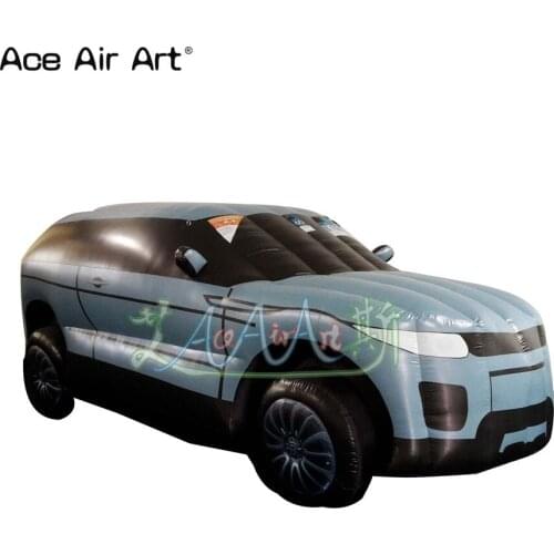 4m long inflatable Off-road vehicle replic model,inflatable customized digital print jeep for sale