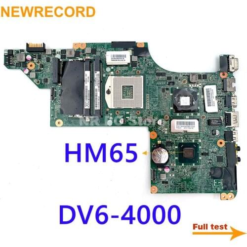 NEWRECORD 633554-001 DA0LX3MB8F0 Main Board For HP Pavilion DV6-4000 DV6T-4000 laptop motherboard HM65 DDR3 full test