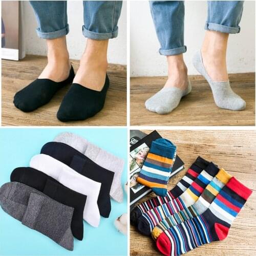 5Pair Socks for Men Cotton Crew Socks Compression Socks Casual Business Sock for Male Christmas Gifts for Friend High Quality