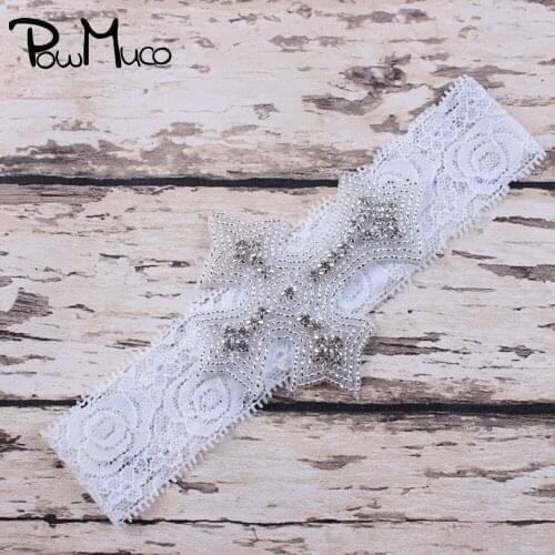 Powmuco Newborn Girls Fashion Cross Pattern Elastic Lace Hairband Cute Princess Headband Infant Hair Accessories Holiday Gifts