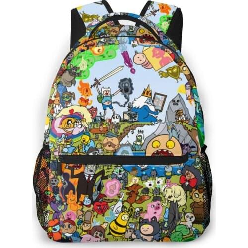 Adventure Time Backpack for Girls Boys Travel RucksackBackpacks for Teenage school bag