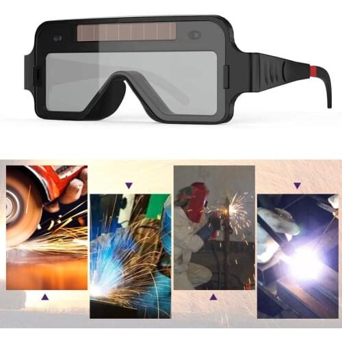 Solar Auto Darkening Anti-Glare Welding Glasses Eyes Mask Goggles DIN11 Durable Automatic Light Change Argon Protection Helmet