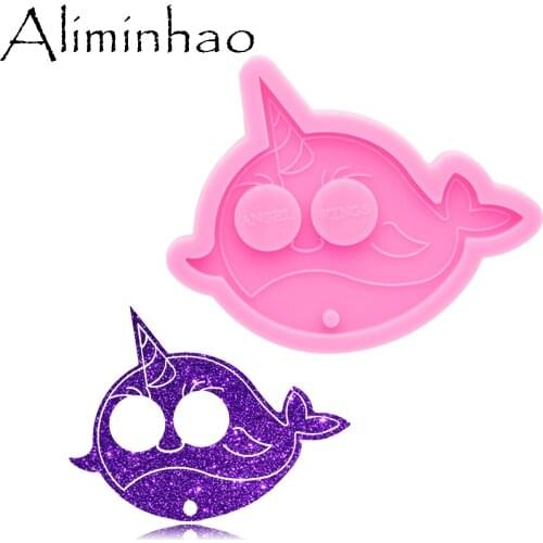 DY0806 Super Glossy Defense Whale Resin Mold, Rabbit KNUCKLE Mould Craft Keychain, Christmas Deer Silicone Mold For Epoxy Resin