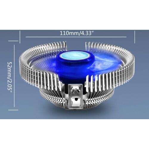 T3EE Hundreds of Aluminum Fins Case Fan 110mm CPU Cooler RGB Heatsink Integrated Radiator Lga 2011/1151/1155/AM3 +/AM4