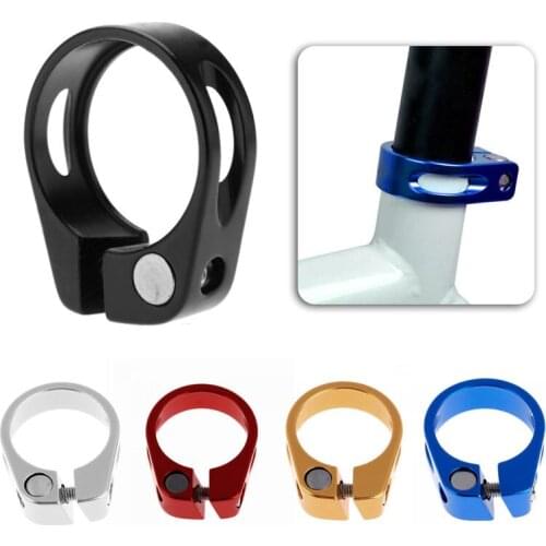 Bike Seat Post Clamp, Aluminum Alloy Ultralight Bicycle Lock Seat Clamp Cycling Part Seatpost Clip A 31.8MM/34.9MM