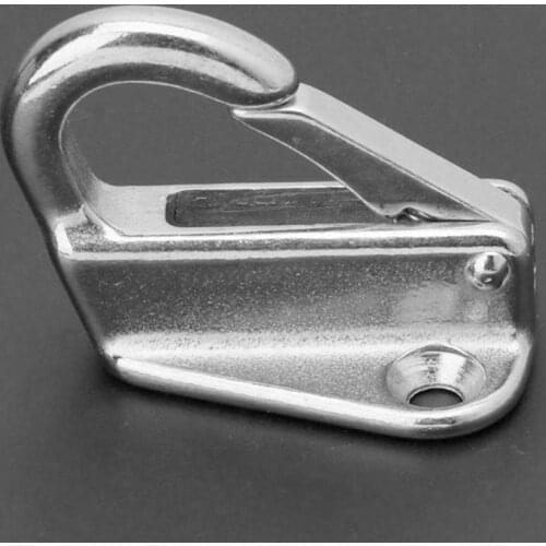 1Pcs 316 Steel Mini Boat Fender Hook Sailing Pad Eye Marine Silver Hardware Fender Hooks Carabiner