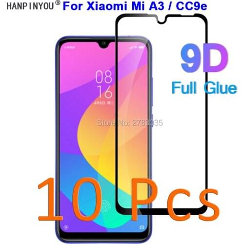 10 Pcs/Lot For Xiaomi Mi A3 / CC9e 6.088" 5D 6D 9D Full Glue Cover Toughened Tempered Glass Film Screen Protector Guard