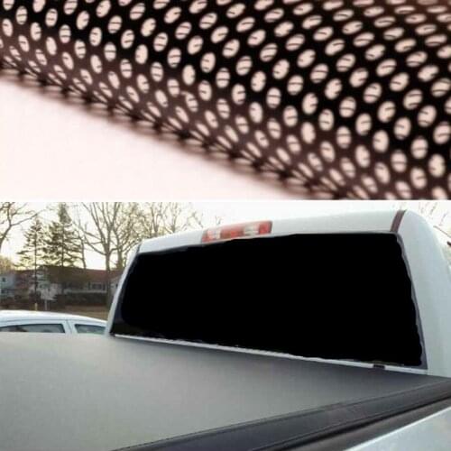 165*56CM Full BLACK Rear Window Perforated Decal Tint Graphic Car Sticker for Truck Van
