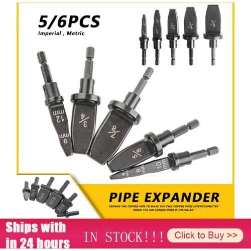 5/6pcs Imperial Tube Pipe Expander Support For Air Conditioner Conditioning Swaging Tools 7/8 3/4 5/8 1/2 3/8 1/4 Inch Hand Set