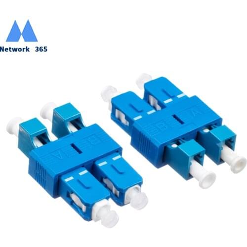 Free Shipping 2pcs/lot SC/UPC-LC/UPC Singlemode Optical Adapter SC Male to LC Female Double core Fiber Optic Adapter